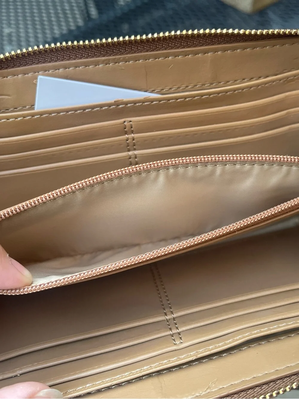 Coach compact leather